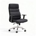 Ergonomic office chair with adjustable height and lumbar support in dark gray fabric